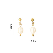 Afbeelding in Gallery-weergave laden, Pearl Earrings - Gold
